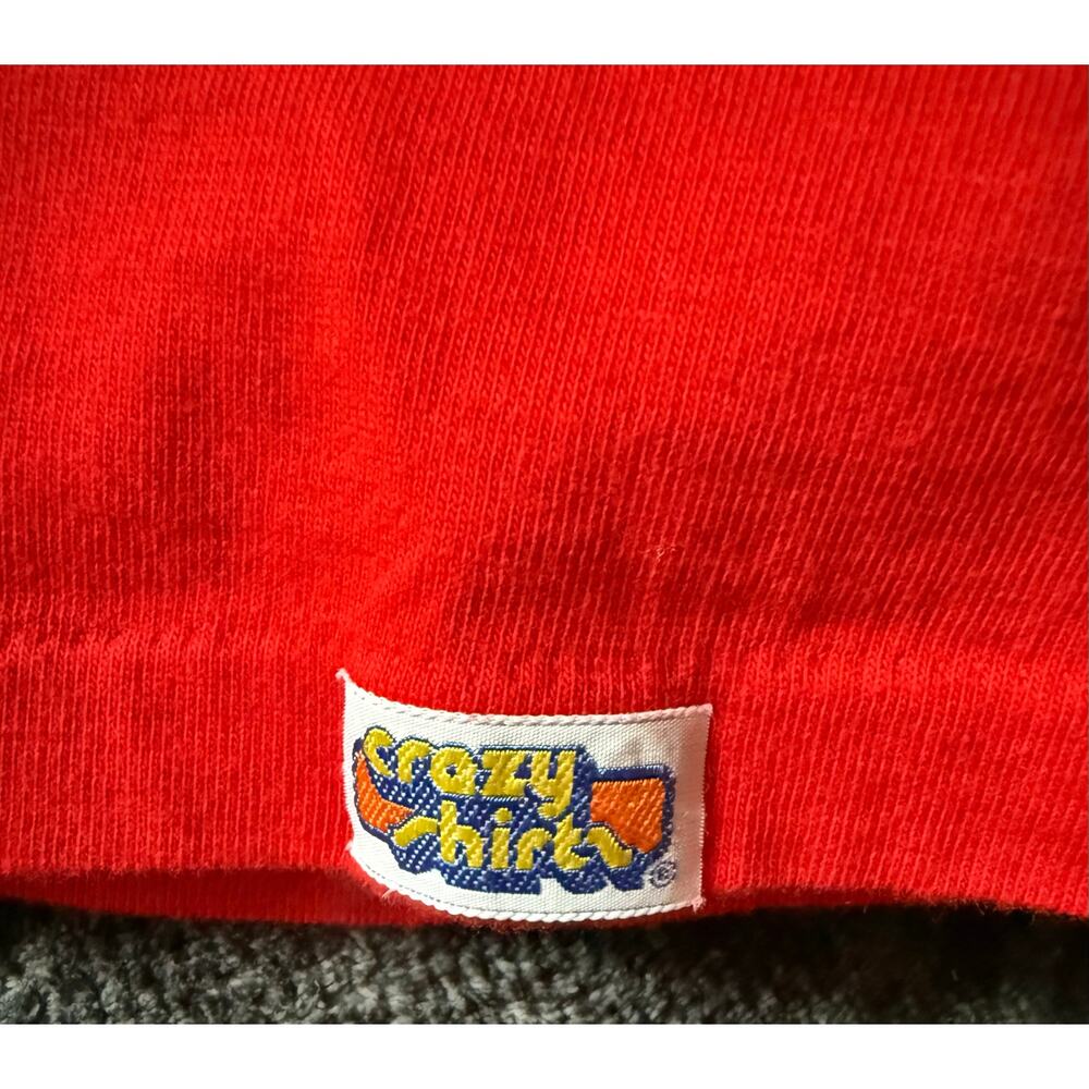 Vintage 80s Single Stitch Red White Maui Pineapple Cotton Hawaiian T Shirt Small - Picture 4 of 5